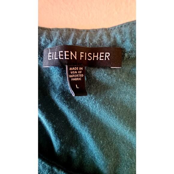 Eileen Fisher Sleeveless Blouse Tank Top Green, Sz L, Excellent Condition - Picture 4 of 7